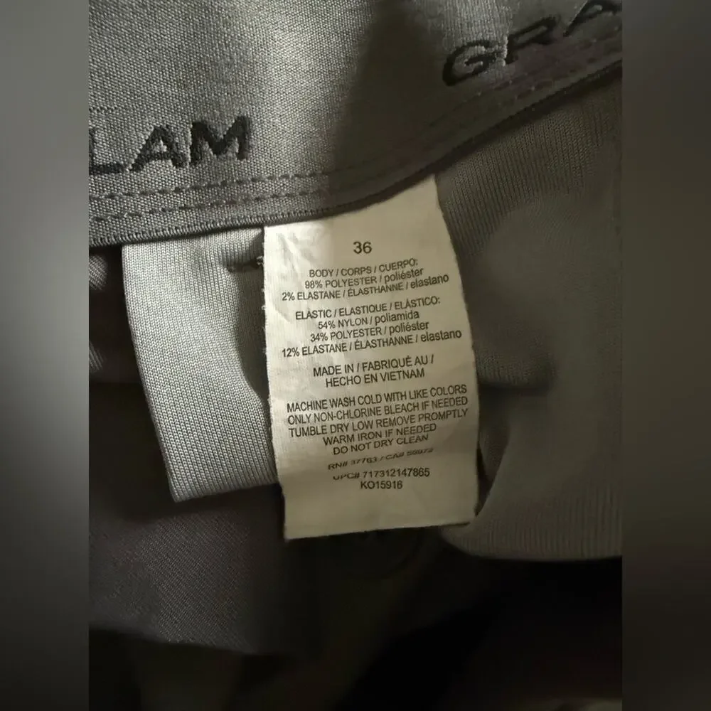 Grand Slam Dark Gray Charcoal Golf Shorts Size 36 Waist